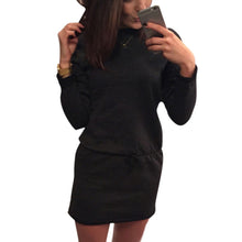 Women Casual Long Sleeve Dress Tee Pullover Evening Party Short Clubwear Dresses