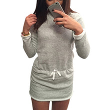 Women Casual Long Sleeve Dress Tee Pullover Evening Party Short Clubwear Dresses