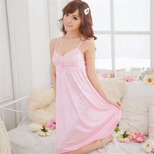 Women Deep V Silk Nightgowns Clothes Suspender Night Sleepwear Sleepshirts Robes