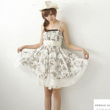 Women Girl Chiffon Flower Double Rose Flower Elastic Stretch Waist Belt
