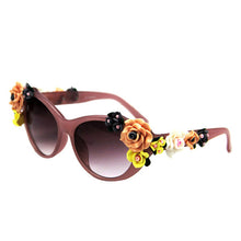 Women Girl Overd Oval Rose Floral Sunglasses Spectacles Shades Outdoor Beach Sun Glasses Lunette De Soleil