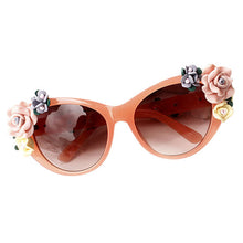 Women Girl Overd Oval Rose Floral Sunglasses Spectacles Shades Outdoor Beach Sun Glasses Lunette De Soleil