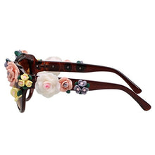 Women Girl Overd Oval Rose Floral Sunglasses Spectacles Shades Outdoor Beach Sun Glasses Lunette De Soleil