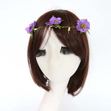 Women Girls Bridal Flower Crown Headband Wedding Prom Beach Floral Garland Hairband PE3