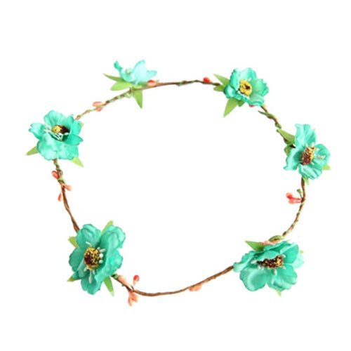 Women Girls Bridal Flower Crown Headband Wedding Prom Beach Floral Garland Hairband PE3