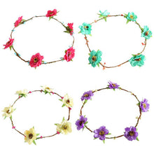 Women Girls Bridal Flower Crown Headband Wedding Prom Beach Floral Garland Hairband PE3