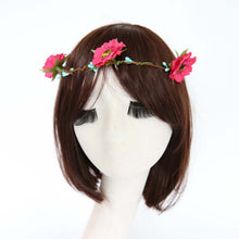 Women Girls Bridal Flower Crown Headband Wedding Prom Beach Floral Garland Hairband PE3