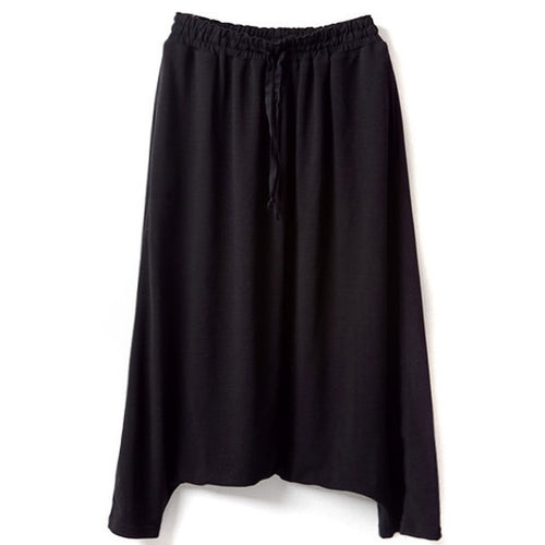 Women Low Crotch Haroun Hip Hop Harem Pants Cropped Baggy Striped Trousers