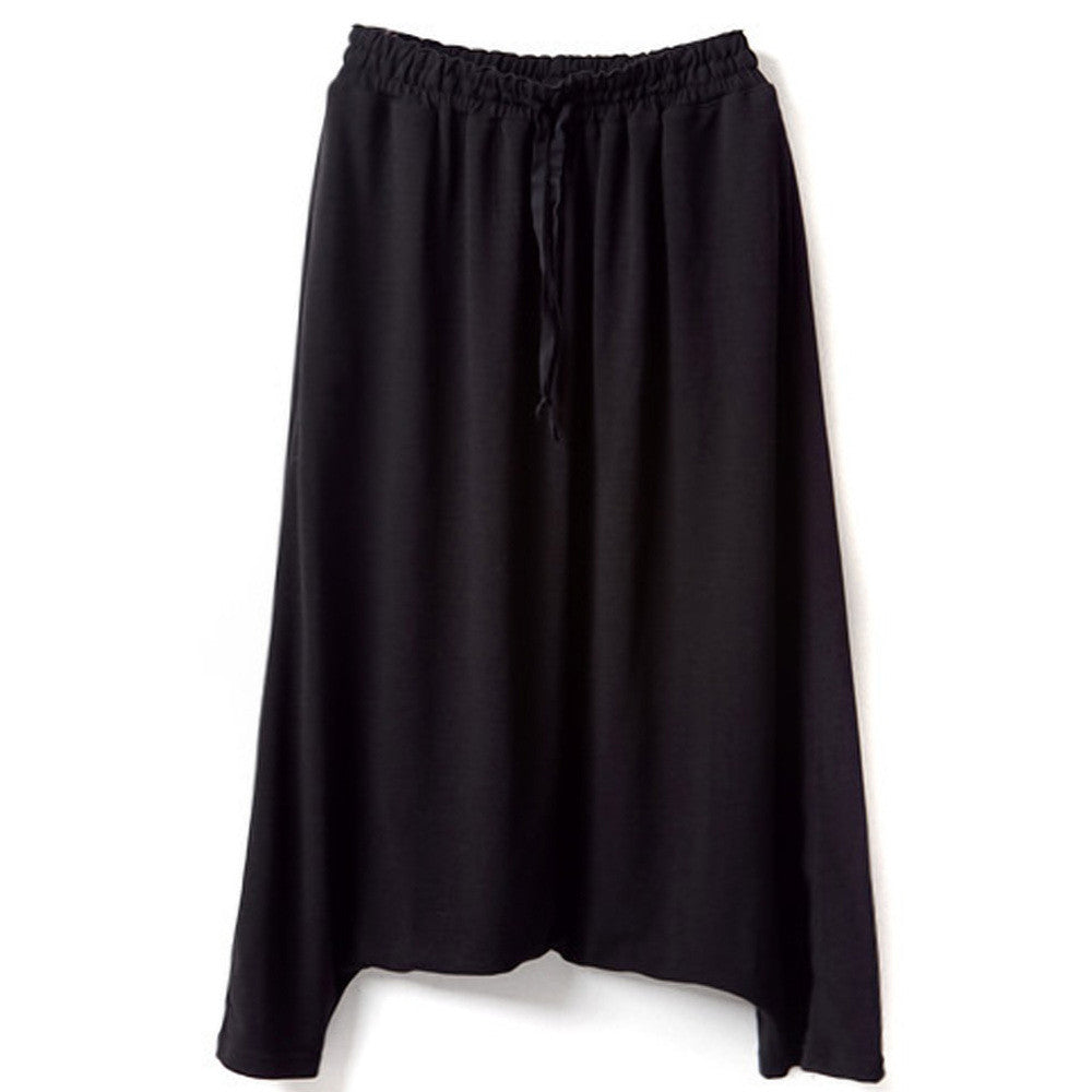 Women Low Crotch Haroun Hip Hop Harem Pants Cropped Baggy Striped Trousers