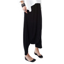 Women Low Crotch Haroun Hip Hop Harem Pants Cropped Baggy Striped Trousers