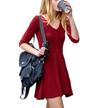 Women Pleated Cotton Slim Short Sleeve Cotton Skater Mini Dress