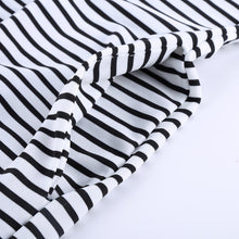 Women Strip Loose T Shirt Top Short Sleeve Casual Mini Shirt Dress