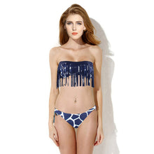 Women Tassel Bikini Bandage Push-Up Swimsuit Bathing Beachwear Swimwear