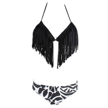 Women Tassel Bikini Bandage Push-Up Swimsuit Bathing Beachwear Swimwear