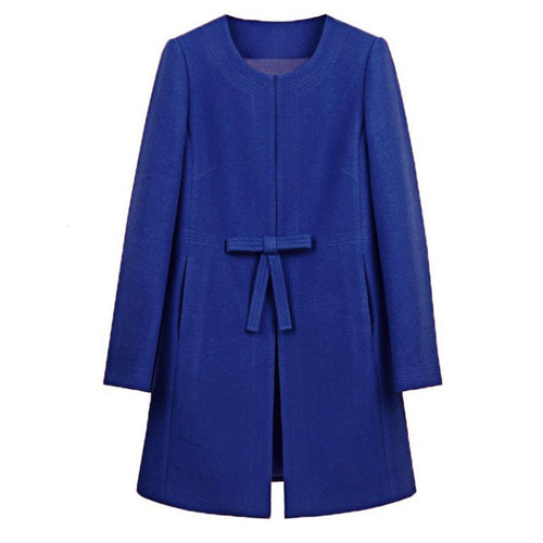 Women Wool Cashmere Long Coat Blazer Suit Coat Outwear XXL Manteau Femme