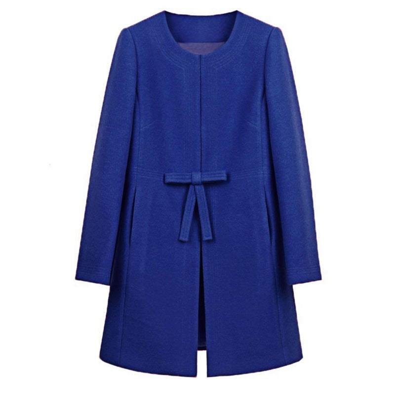 Women Wool Cashmere Long Coat Blazer Suit Coat Outwear XXL Manteau Femme