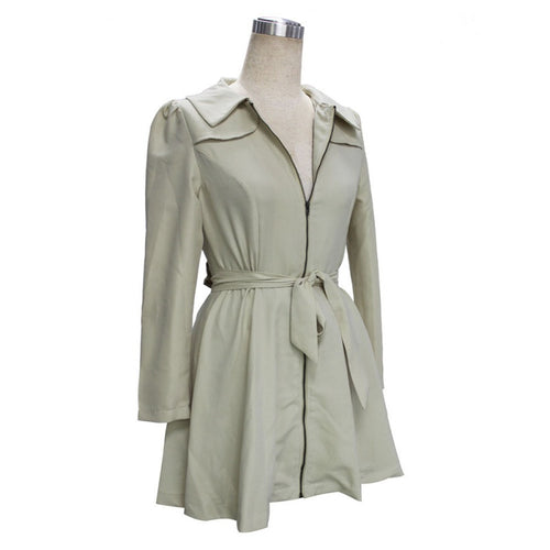 Women Zipper Jacket Coat Slim Long Sleeve Peplum Outwear Overcoat Clothes PY3