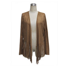 Women's Casual Long Sleeve Tassel Cardigan Sweater Jacket Coats Outwear PY3