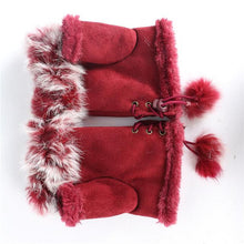 Women's Faux Rabbit Fur Hand Wrist Warmer Half Finger Gloves Glove 13 Colors PY6