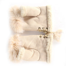 Women's Faux Rabbit Fur Hand Wrist Warmer Half Finger Gloves Glove 13 Colors PY6