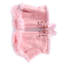 Women's Faux Rabbit Fur Hand Wrist Warmer Half Finger Gloves Glove 13 Colors PY6