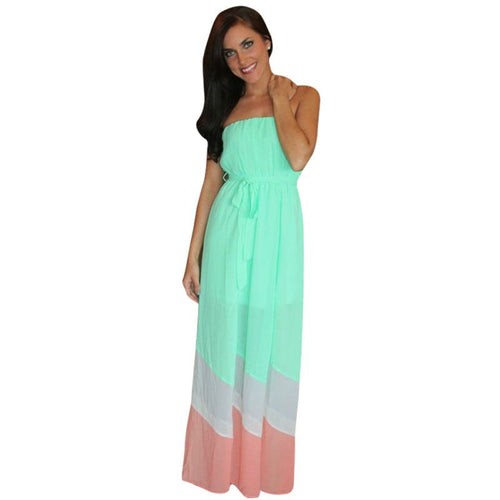 Women's Sexy Beach Boho Maxi Long Evening Party Sleeveless Sundress