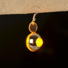 women Round Designed LED Earrings Plastic Resin stud earrings