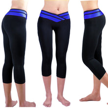 Fitness  Pants Women Solid Stretch Cropped Leggings