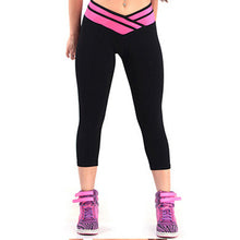 Fitness  Pants Women Solid Stretch Cropped Leggings