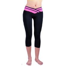 Fitness  Pants Women Solid Stretch Cropped Leggings