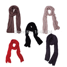 Free& Warm Men Pure Wool Knitted Neck Long Wraps Shawl Scarf