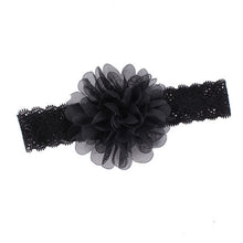 Girl Baby Ruffle Flower Lace Hairband Elastic Headband Baby BlackHair Band Headdress