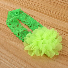 Girl Baby Ruffle Flower Lace Hairband Elastic Headband Baby BlackHair Band Headdress