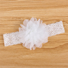 Girl Baby Ruffle Flower Lace Hairband Elastic Headband Baby BlackHair Band Headdress