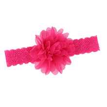 Girl Baby Ruffle Flower Lace Hairband Elastic Headband Baby BlackHair Band Headdress