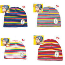 Girl Boy Baby Colorful Striped Skull Hats Kids 1M-3Y Warm Cotton Beanies Cap Hat