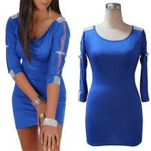 Glamour Empire Women Bodycon Mini Dress Lace Diamante Detail Tunic Clubwear Dresses P6Y