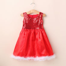 Baby Girl Toddler Wedding Sundress Red Sequin Sleeveless Party Dresses