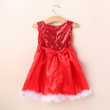 Baby Girl Toddler Wedding Sundress Red Sequin Sleeveless Party Dresses