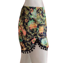 High Waist Women Ladies Tassel Floral Print Casual Beach Shorts