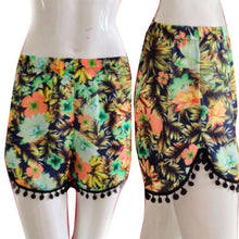 High Waist Women Ladies Tassel Floral Print Casual Beach Shorts