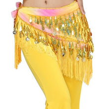 Hip Scarf Chiffon Coins Tassels Sequins Triangle Skirt Belly Dance Costume