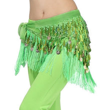Hip Scarf Chiffon Coins Tassels Sequins Triangle Skirt Belly Dance Costume