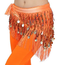 Hip Scarf Chiffon Coins Tassels Sequins Triangle Skirt Belly Dance Costume