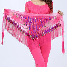 Hip Scarf Chiffon Coins Tassels Sequins Triangle Skirt Belly Dance Costume