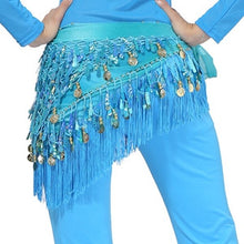 Hip Scarf Chiffon Coins Tassels Sequins Triangle Skirt Belly Dance Costume