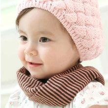 Kids Girls Boys Snood Scarf Neckerchief Stripes Infants Snow Scarves Warmer