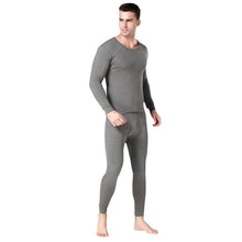 Men 2pcs Set Cotton Thermal Underwear Long Johns Tops Bottoms Pajama Sets 3 Colors P1