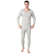 Men 2pcs Set Cotton Thermal Underwear Long Johns Tops Bottoms Pajama Sets 3 Colors P1