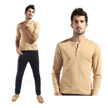 Men Basic Long Sleeve T-shirt Gray Dark Blue Yellow White Slim Cut T Shirt Tops P1